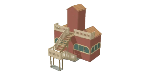 Harbour house miniature house — Low wings · watchtower · sea pines