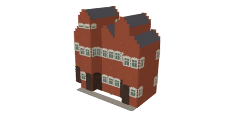 Canal houses miniature house — Three narrow fronts · stepped gables