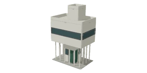 Modern villa miniature house — Pilotis · ribbon windows · roof garden